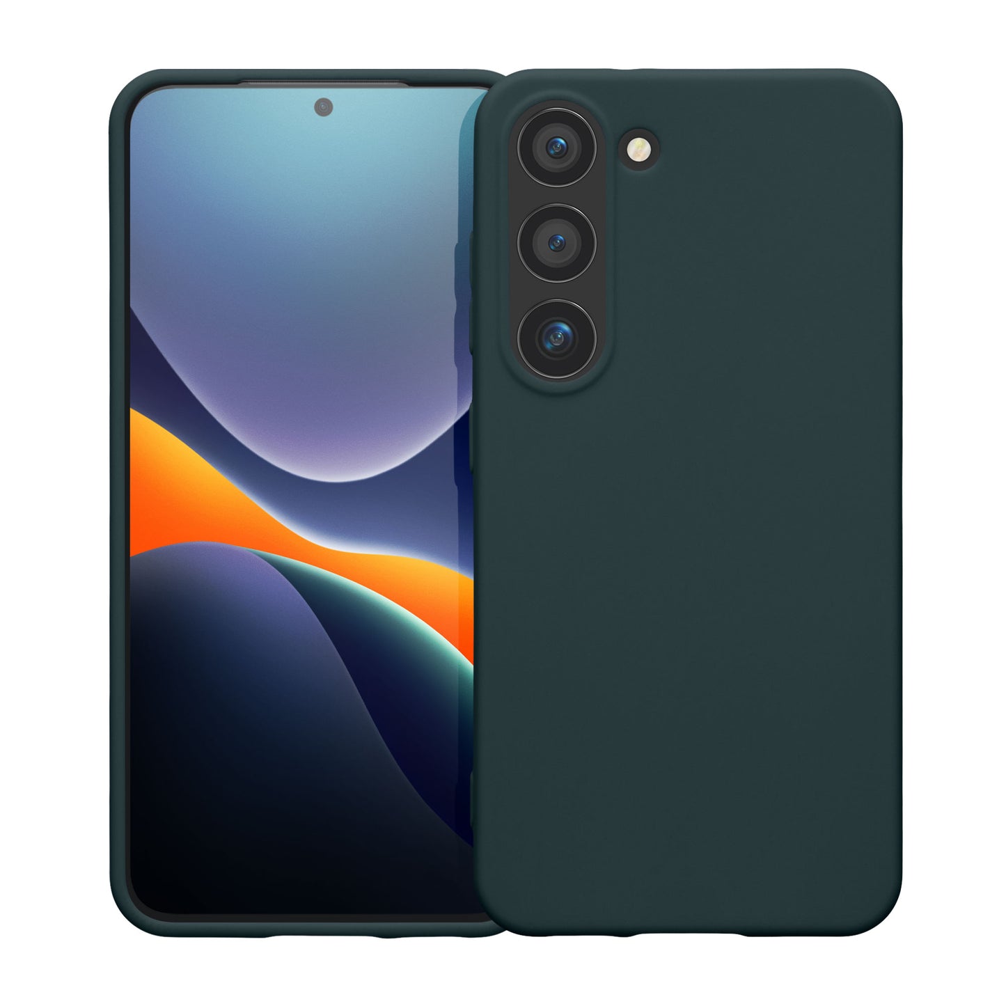 kwmobile Hülle kompatibel mit Samsung Galaxy S23 Hülle - Silikon Handyhülle - Case stoßabsorbierend flexibel - Kabelloses Laden