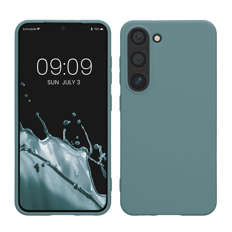 kwmobile Hülle kompatibel mit Samsung Galaxy S23 Hülle - Silikon Handyhülle - Case stoßabsorbierend flexibel - Kabelloses Laden