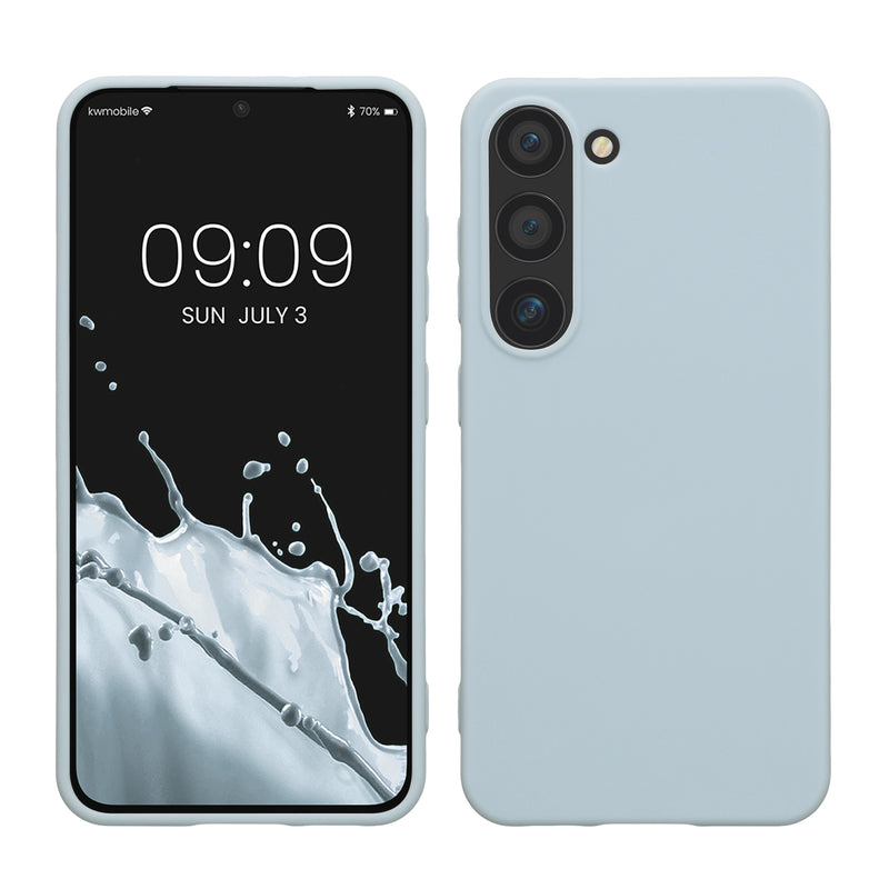 kwmobile Hülle kompatibel mit Samsung Galaxy S23 Hülle - Silikon Handyhülle - Case stoßabsorbierend flexibel - Kabelloses Laden