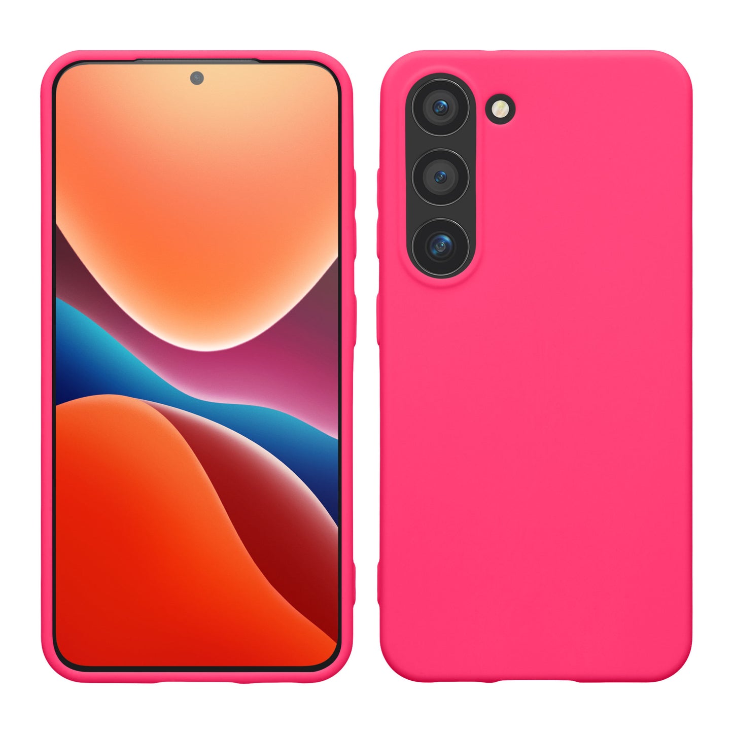 kwmobile Hülle kompatibel mit Samsung Galaxy S23 Hülle - Silikon Handyhülle - Case stoßabsorbierend flexibel - Kabelloses Laden