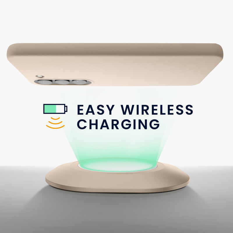 kwmobile Hülle kompatibel mit Samsung Galaxy S23 Hülle - Silikon Handyhülle - Case stoßabsorbierend flexibel - Kabelloses Laden