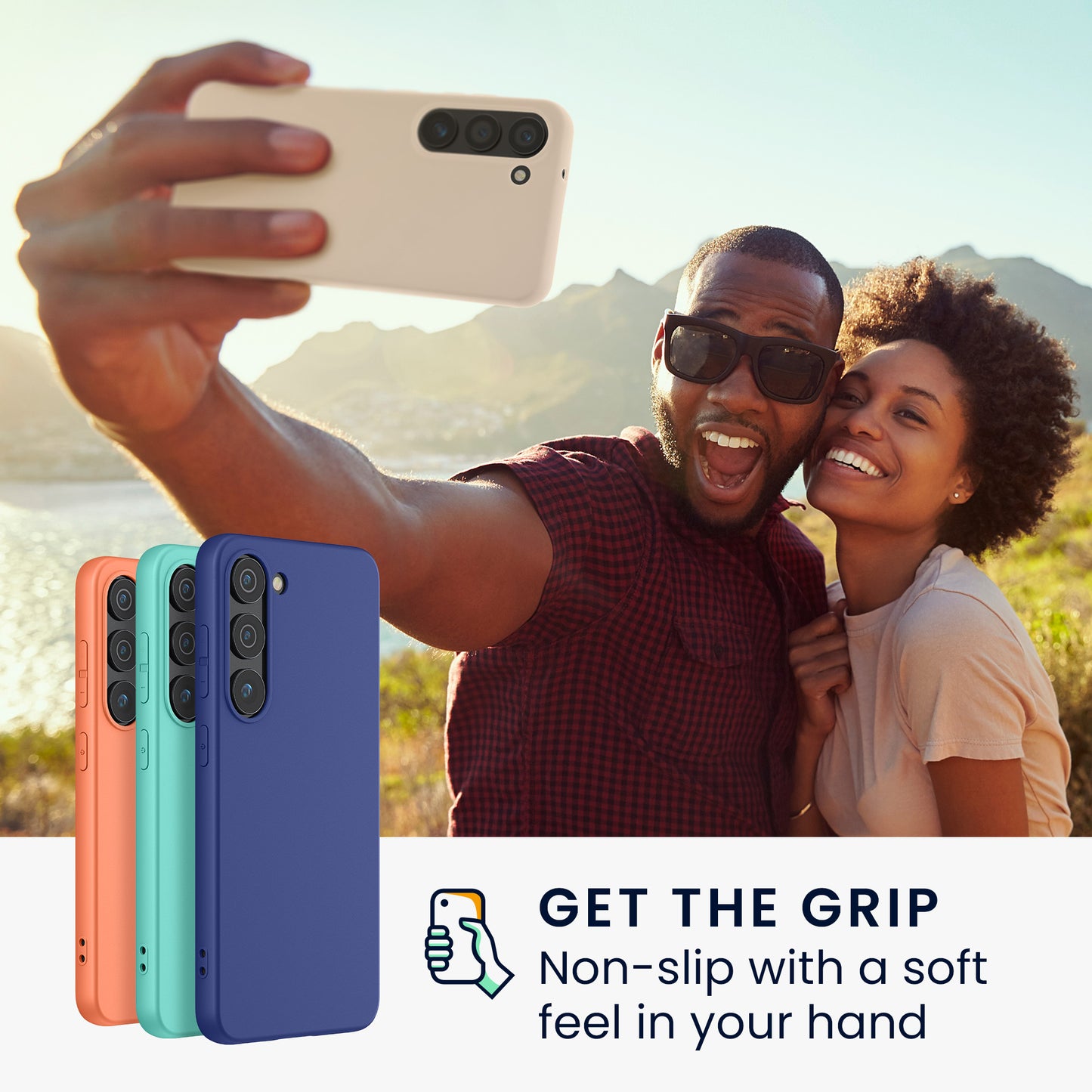 kwmobile Hülle kompatibel mit Samsung Galaxy S23 Hülle - Silikon Handyhülle - Case stoßabsorbierend flexibel - Kabelloses Laden