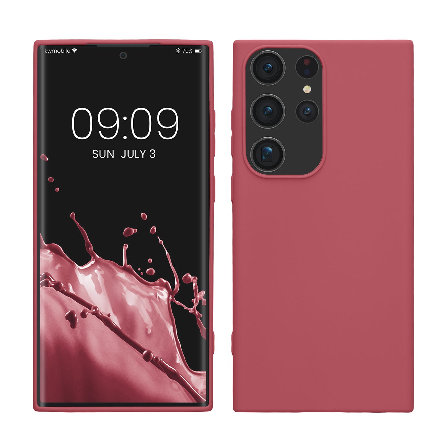 kwmobile Hülle kompatibel mit Samsung Galaxy S23 Ultra Hülle - Silikon Handyhülle weich schlank - Case stoßabsorbierend flexibel - kabelloses Laden