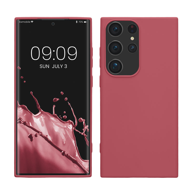 kwmobile Hülle kompatibel mit Samsung Galaxy S23 Ultra Hülle - Silikon Handyhülle weich schlank - Case stoßabsorbierend flexibel - kabelloses Laden