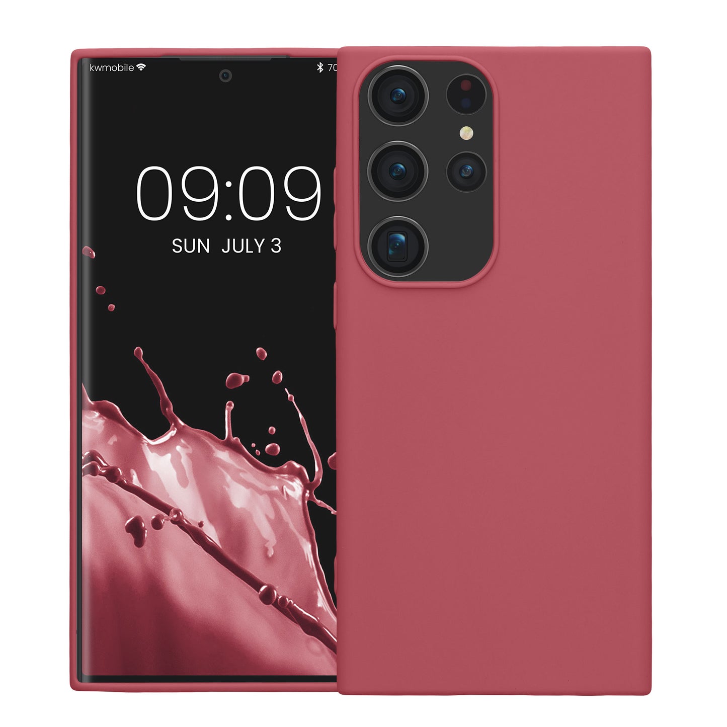 kwmobile Hülle kompatibel mit Samsung Galaxy S23 Ultra Hülle - Silikon Handyhülle weich schlank - Case stoßabsorbierend flexibel - kabelloses Laden