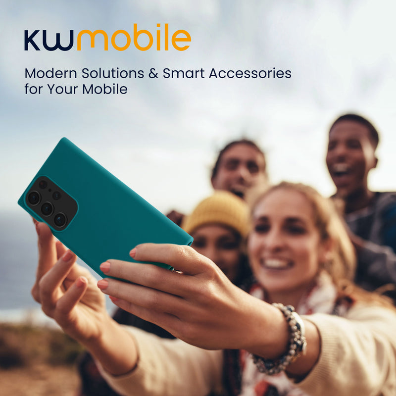 kwmobile Hülle kompatibel mit Samsung Galaxy S23 Ultra Hülle - Silikon Handyhülle weich schlank - Case stoßabsorbierend flexibel - kabelloses Laden