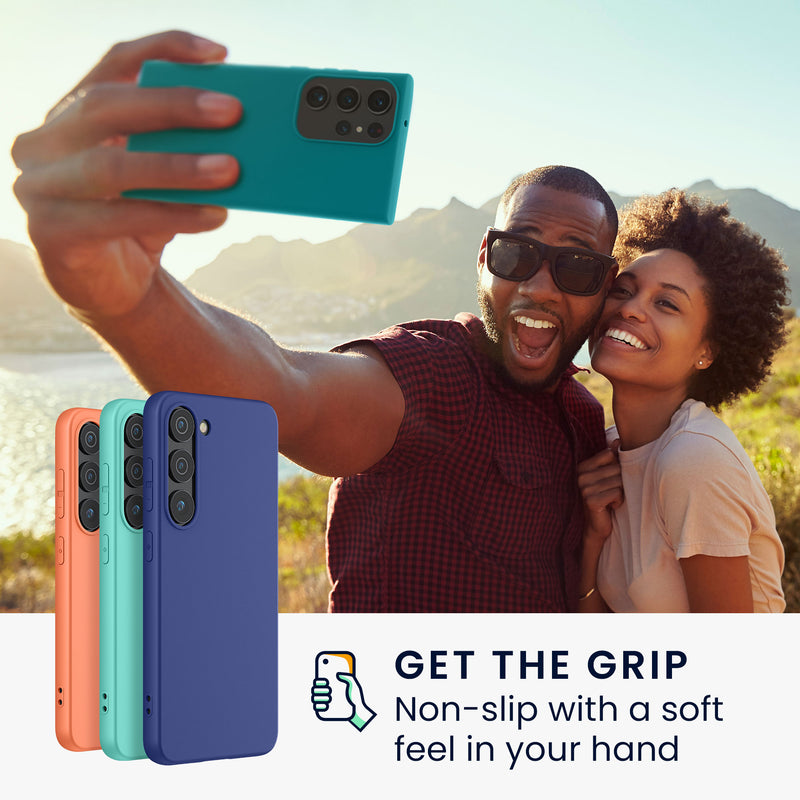 kwmobile Hülle kompatibel mit Samsung Galaxy S23 Ultra Hülle - Silikon Handyhülle weich schlank - Case stoßabsorbierend flexibel - kabelloses Laden