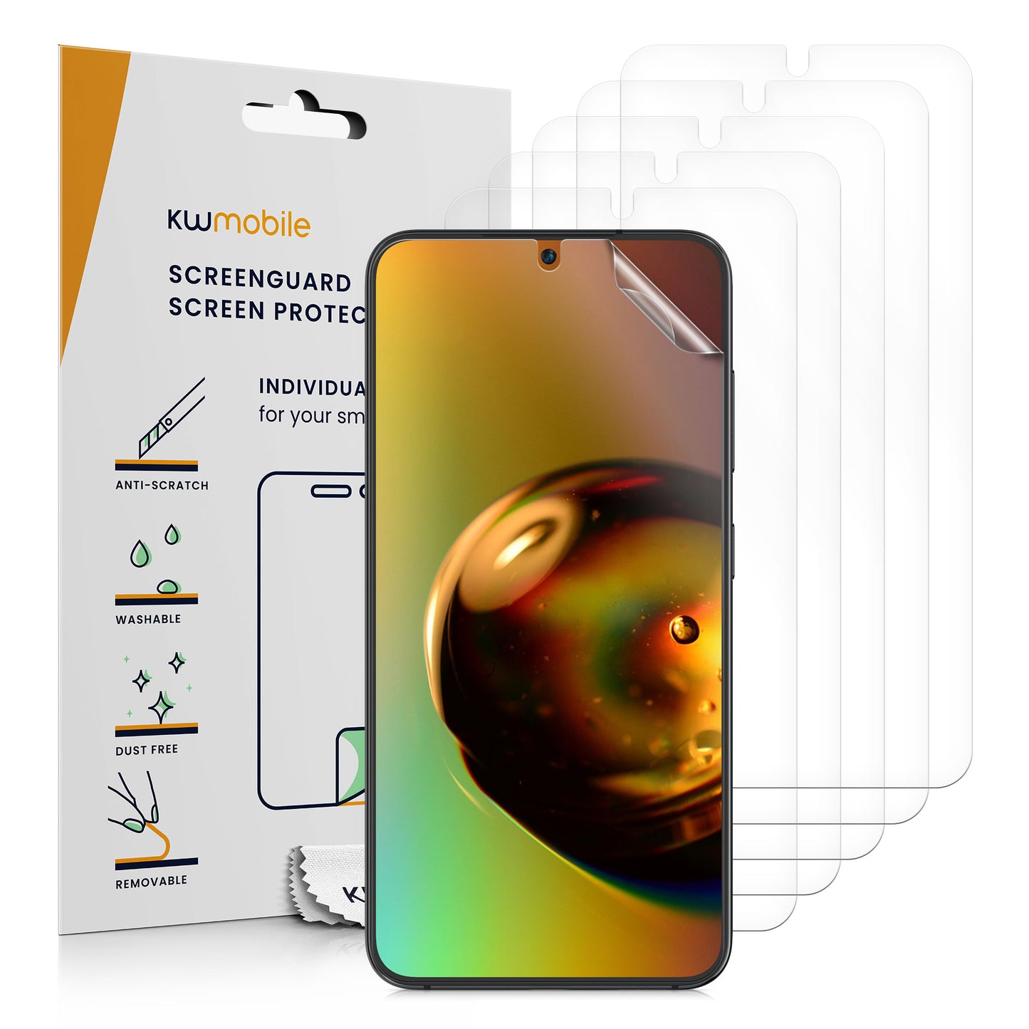 kwmobile Displayschutzfolie kompatibel mit Samsung Galaxy S23 Folie Set