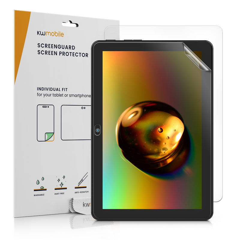 kwmobile 2x Schutzfolie kompatibel mit Amazon Fire HD 8 / 8 Plus 7" (2022) - Folie klar Full Screen Tablet Transparent  