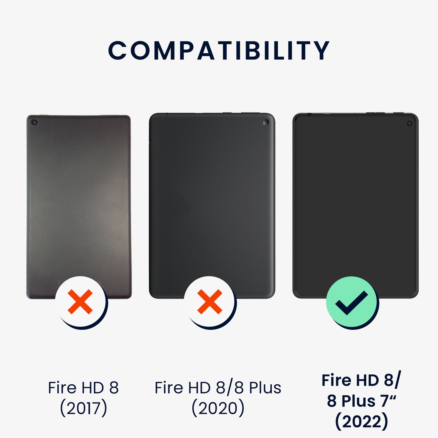 2x Folie kompatibel mit Amazon Fire HD 8 / 8 Plus 7" (2022)