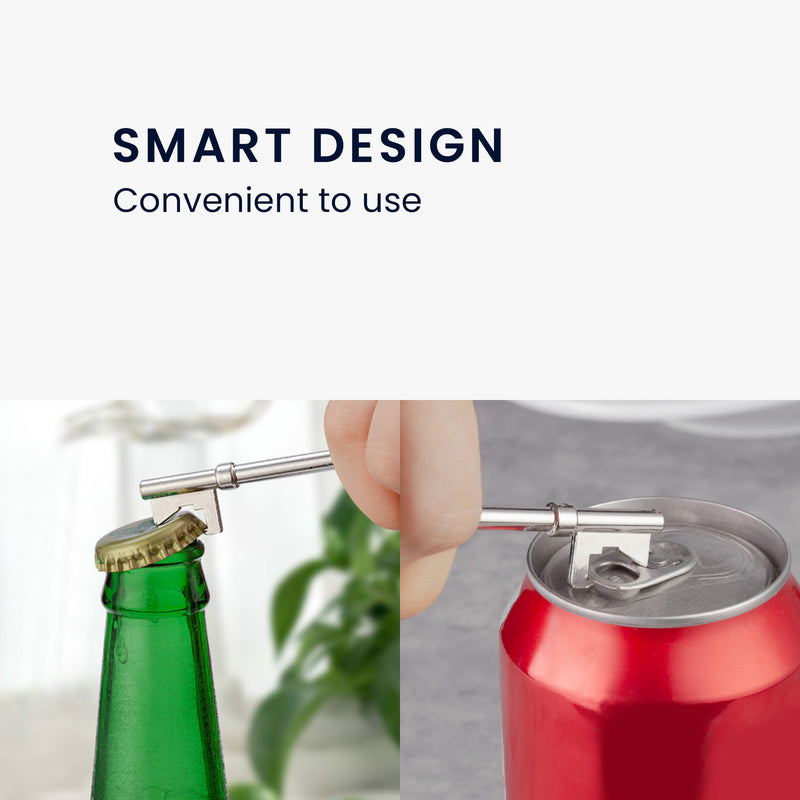 kwmobile Flaschenöffner in Schlüsselform - Bottle Opener Set - Schlüsselanhänger - Kronkorken Öffner für Bier Soda Soft Drinks
