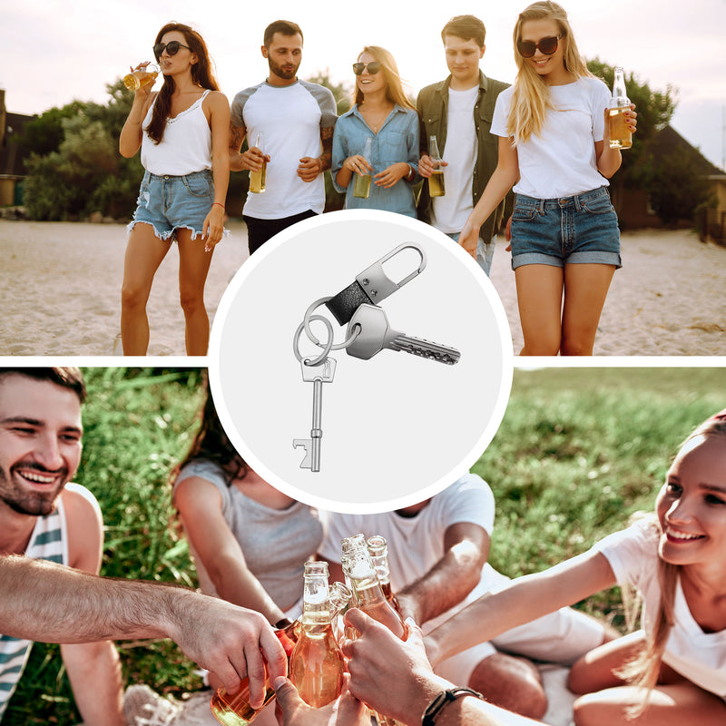 kwmobile Flaschenöffner in Schlüsselform - Bottle Opener Set - Schlüsselanhänger - Kronkorken Öffner für Bier Soda Soft Drinks