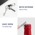 kwmobile Flaschenöffner in Schlüsselform - Bottle Opener Set - Schlüsselanhänger - Kronkorken Öffner für Bier Soda Soft Drinks
