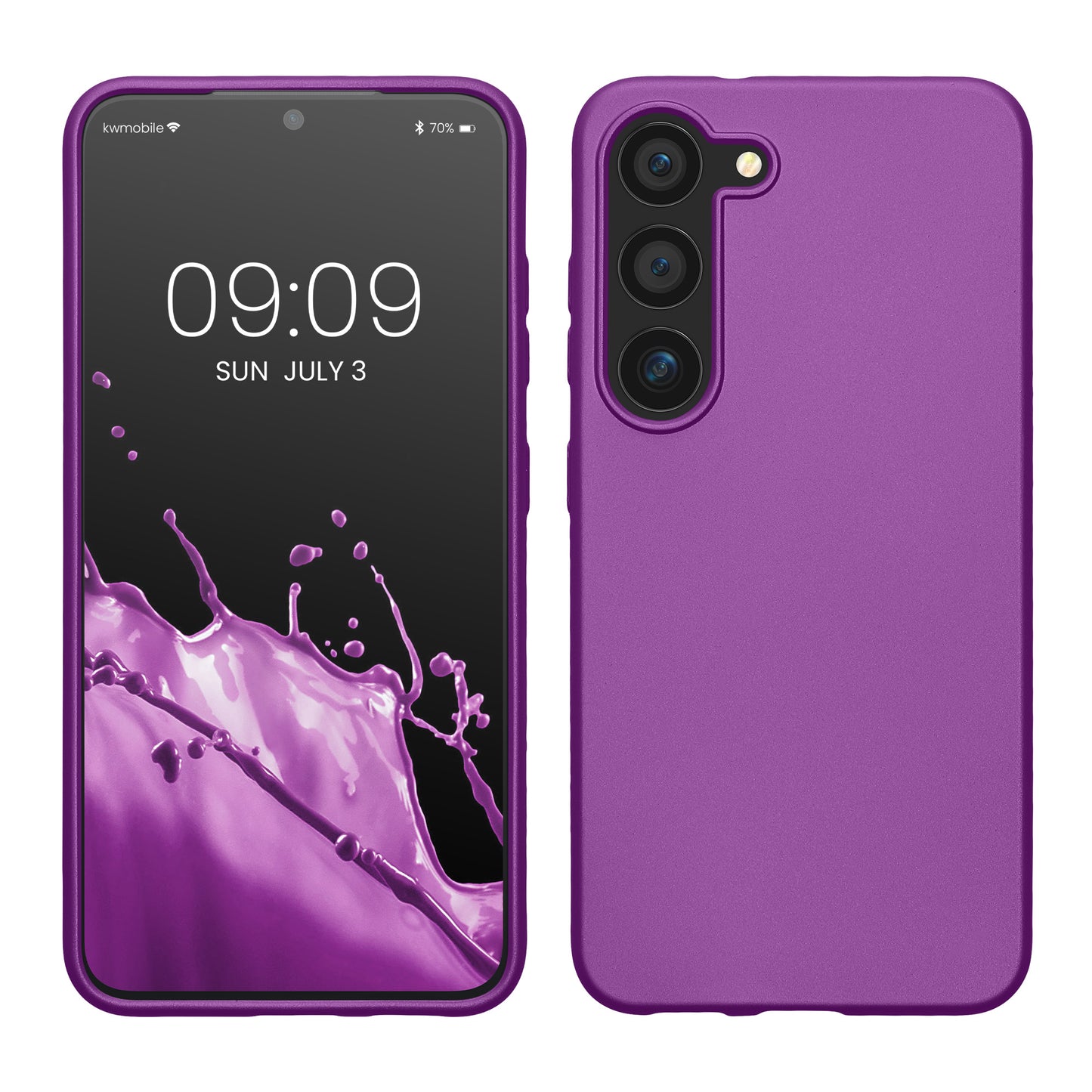 kwmobile Hülle kompatibel mit Samsung Galaxy S23 Handyhülle Case stoßabsorbierend flexibel Kabelloses Laden