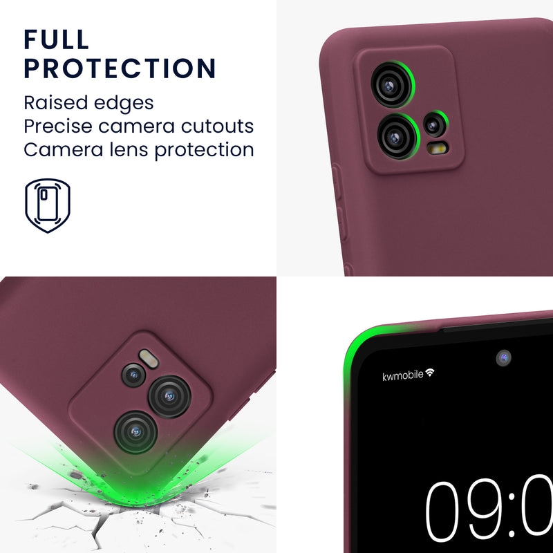 kwmobile Handyhülle für Motorola Moto G72 Hülle weiches Handy Silikon Case Schutzhülle Cover