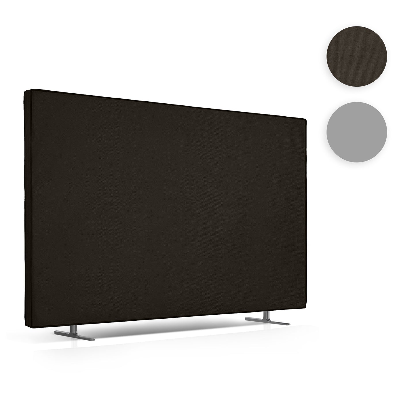 kwmobile 85" TV Abdeckung Indoor - Fernseher Hülle Bildschirmschutz Abdeckung - TV Bildschirm Staubschutzhülle - Fernsehabdeckung - Hellgrau Hellgrau  