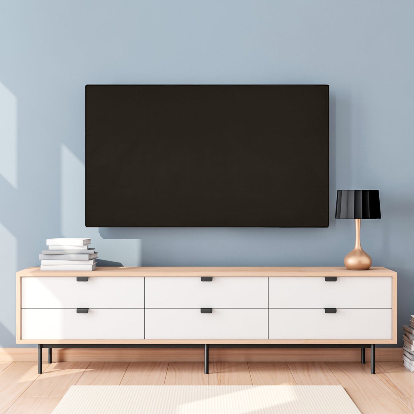 kwmobile 85" TV Abdeckung Indoor - Fernseher Hülle Bildschirmschutz Abdeckung - TV Bildschirm Staubschutzhülle - Fernsehabdeckung