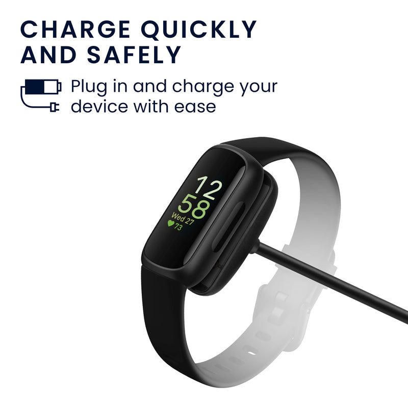 kwmobile USB Kabel Charger kompatibel mit Fitbit Inspire 3 Ladekabel - Smart Watch Ersatzkabel - Fitnesstracker Aufladekabel