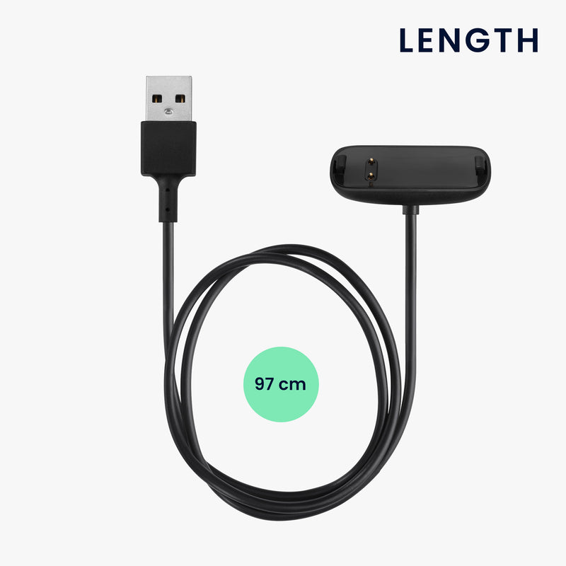 kwmobile USB Kabel Charger kompatibel mit Fitbit Inspire 3 Ladekabel - Smart Watch Ersatzkabel - Fitnesstracker Aufladekabel