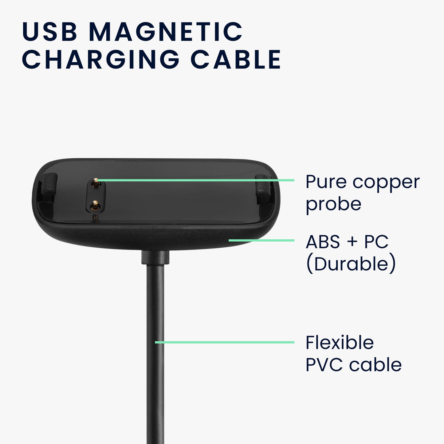kwmobile USB Kabel Charger kompatibel mit Fitbit Inspire 3 Ladekabel - Smart Watch Ersatzkabel - Fitnesstracker Aufladekabel