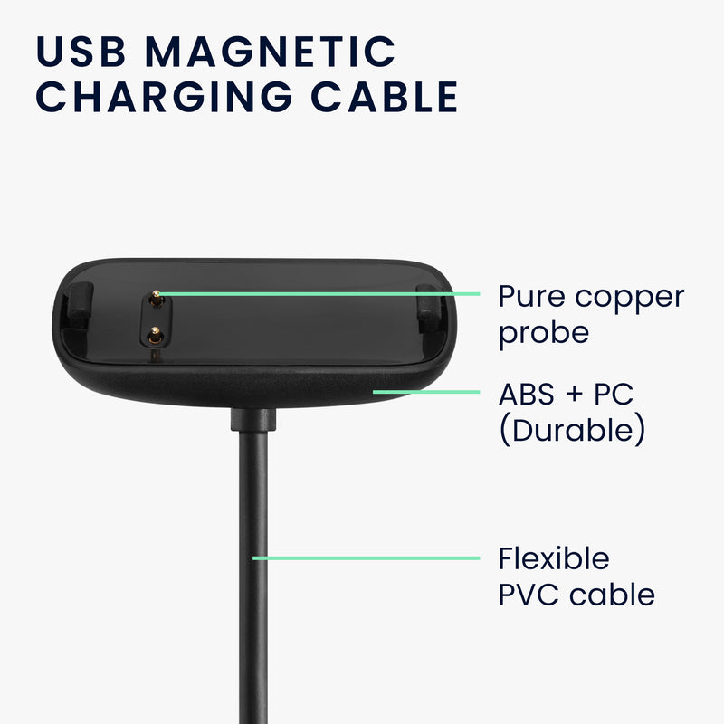 kwmobile USB Kabel Charger kompatibel mit Fitbit Inspire 3 Ladekabel - Smart Watch Ersatzkabel - Fitnesstracker Aufladekabel