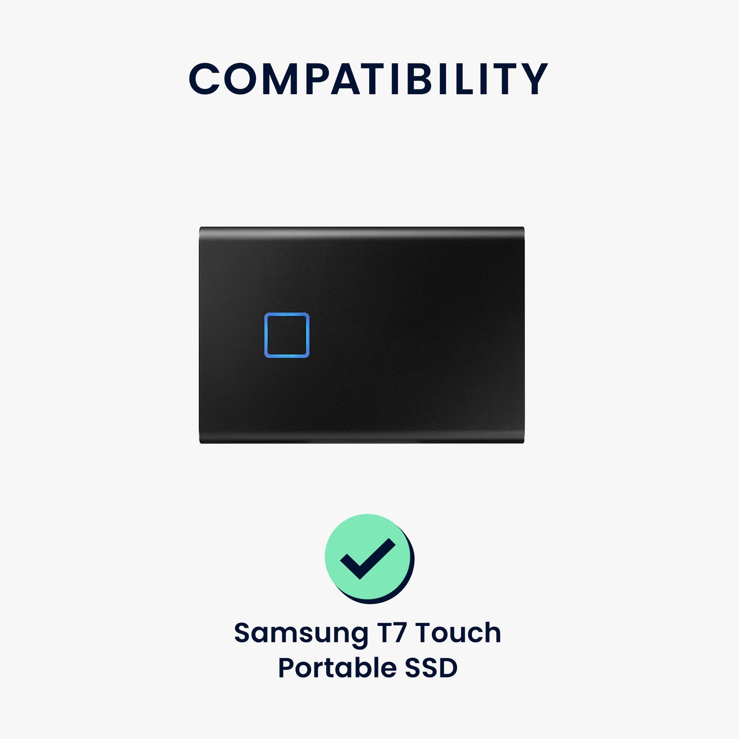 kwmobile Hülle kompatibel mit Samsung T7 Touch Portable SSD Festplatte Schutzhülle für portable SSD