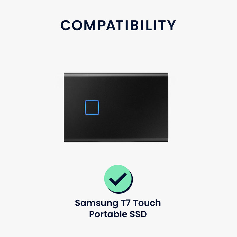 kwmobile Hülle kompatibel mit Samsung T7 Touch Portable SSD Festplatte Schutzhülle für portable SSD