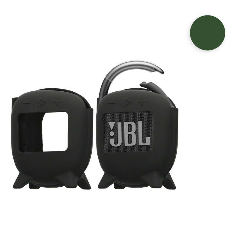 kwmobile Silikon Hülle kompatibel mit JBL Clip 4 - Schutzhülle für Mini Speaker - Cover Bluetooth Lautsprecher Orange Orange  