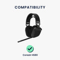 kwmobile Ohr Polster für Corsair HS80 - Ersatz Ohrpolster - Kopfhörer Ersatzteile - Kopfhörer Ersatzpolster für Over Ear Headphones