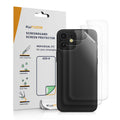 kwmobile 3x Schutzfolie Rückseite kompatibel mit Apple iPhone 12 - Folie Backcover Smartphone - Handyfolie transparent Transparent  