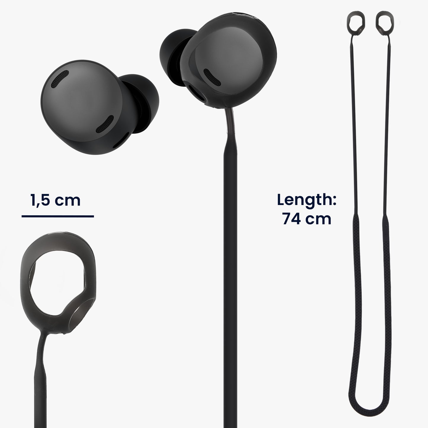 kwmobile Halteband kompatibel mit Google Pixel Buds Pro Headphones - Kopfhörer Halter Band Strap