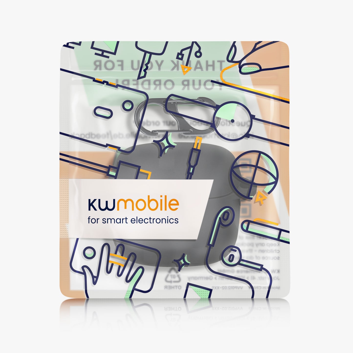 kwmobile Hülle kompatibel mit JBL Tune Flex Hülle - Kopfhörer Case - TPU Cover - Schutzhülle
