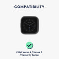 kwmobile Ersatz Armband kompatibel mit Fitbit Versa 4 / Sense 2 / Versa 3 / Sense