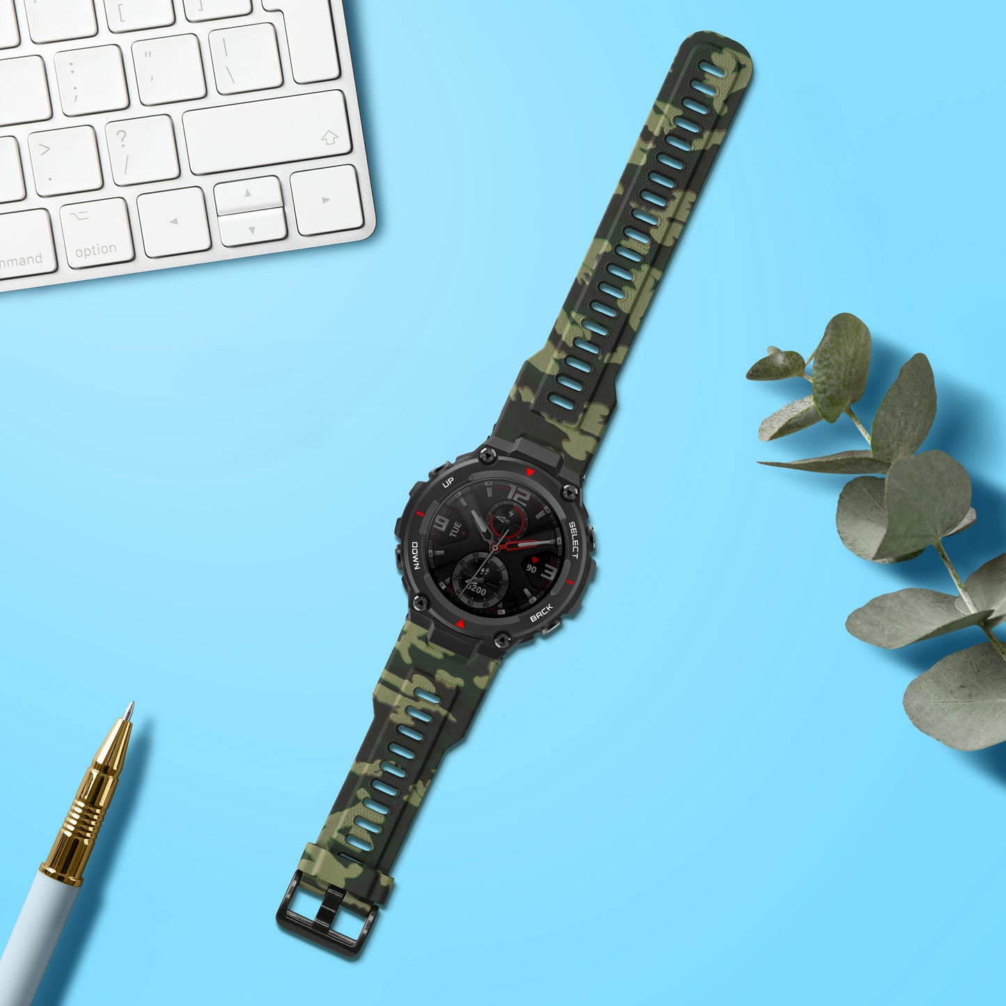 kwmobile Armband kompatibel mit Huami Amazfit T-Rex / T-Rex Pro Armband - Fitnesstracker Sportarmband Band aus TPU und Silikon