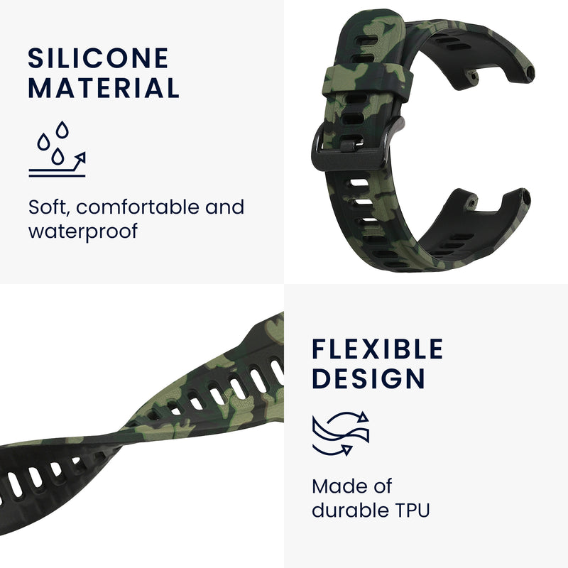 kwmobile Armband kompatibel mit Huami Amazfit T-Rex / T-Rex Pro Armband - Fitnesstracker Sportarmband Band aus TPU und Silikon