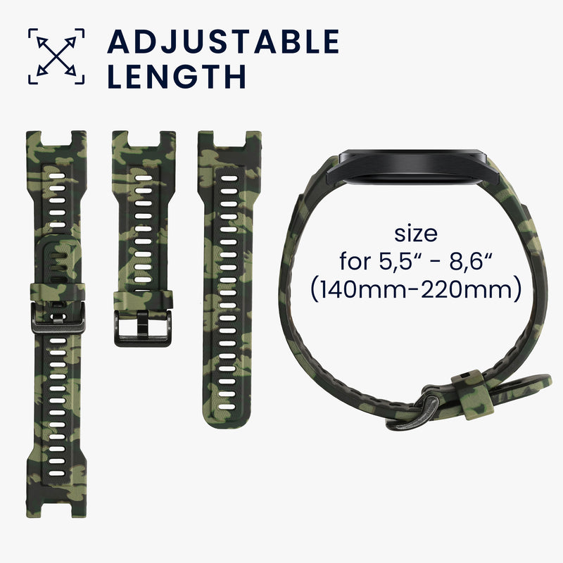 kwmobile Armband kompatibel mit Huami Amazfit T-Rex / T-Rex Pro Armband - Fitnesstracker Sportarmband Band aus TPU und Silikon