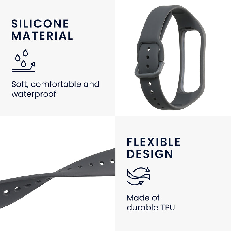 kwmobile Silikon Uhrenarmband für Samsung Galaxy Fit 2 Armband Ersatzarmband für Fitnesstracker Wechselarmband Smartwatch