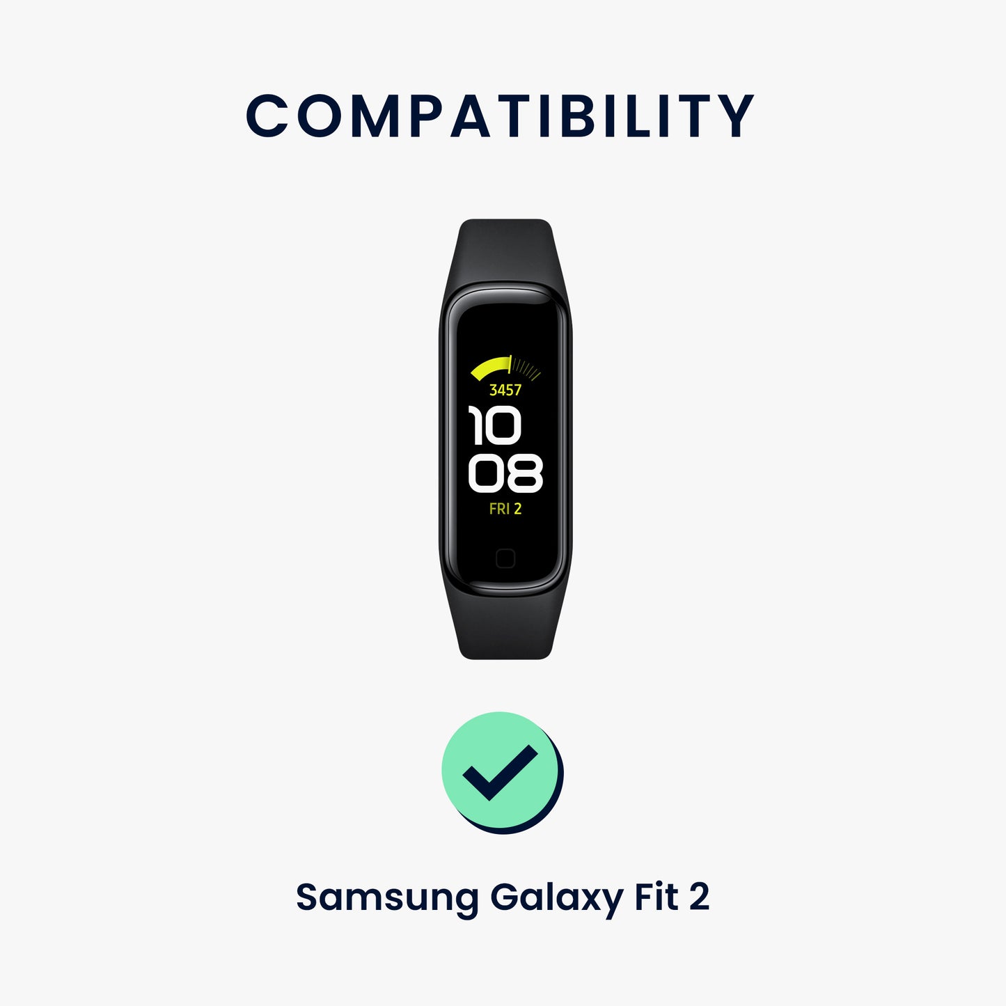 kwmobile Silikon Uhrenarmband für Samsung Galaxy Fit 2 Armband Ersatzarmband für Fitnesstracker Wechselarmband Smartwatch