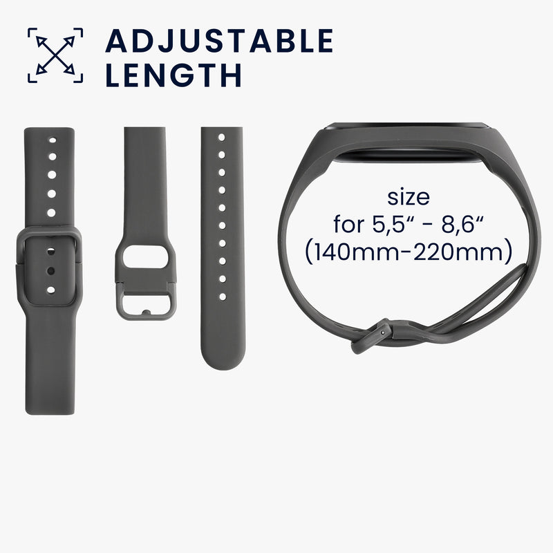 kwmobile Silikon Uhrenarmband für Samsung Galaxy Fit 2 Armband Ersatzarmband für Fitnesstracker Wechselarmband Smartwatch