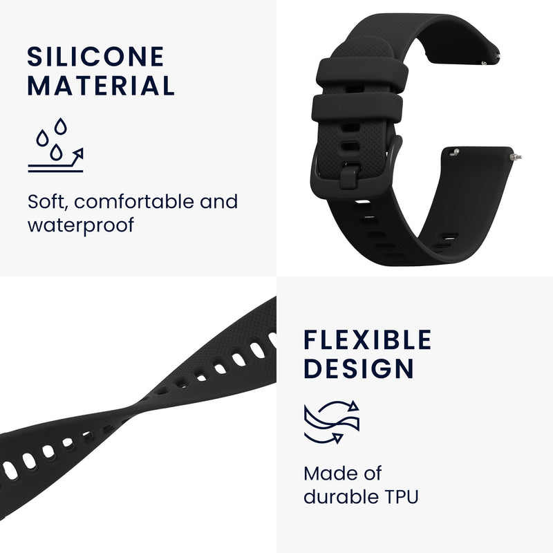 kwmobile Silikon Uhrenarmband für Garmin Venu Sq Music / Sq Armband Ersatzarmband für Fitnesstracker Wechselarmband Smartwatch