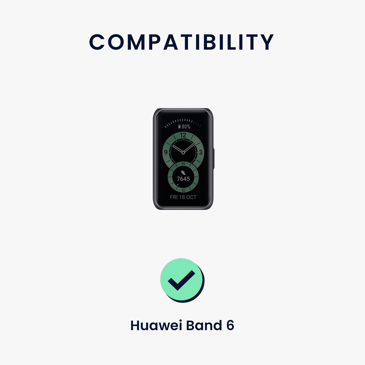 kwmobile Silikon Uhrenarmband für Huawei Band 6 Armband - Ersatzarmband für Fitnesstracker - Wechselarmband Smartwatch