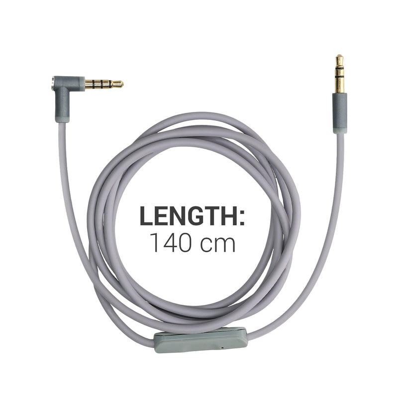 kwmobile Kopfhörerkabel für Beats Studio 3 / Solo 3 / Solo2 / Studio 2 / Studio 1 / Mixr - Ersatz Kabel 140 cm Mikrofon Lautstärkeregler - 3.5mm Klinke