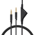 kwmobile Kopfhörerkabel kompatibel mit Logitech Astro A50 / A40TR / A40 / A30 / A10 - Ersatz Kabel 200 cm mit Lautstärkeregler - 3.5mm Klinke