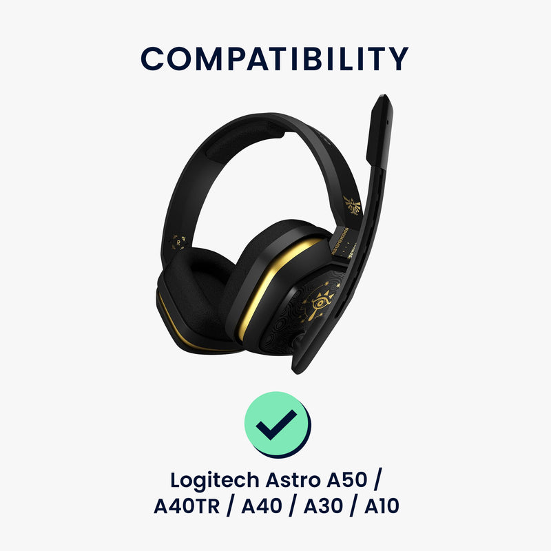 kwmobile Kopfhörerkabel kompatibel mit Logitech Astro A50 / A40TR / A40 / A30 / A10 - Ersatz Kabel 200 cm mit Lautstärkeregler - 3.5mm Klinke