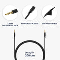 kwmobile Kopfhörerkabel kompatibel mit Logitech Astro A50 / A40TR / A40 / A30 / A10 - Ersatz Kabel 200 cm mit Lautstärkeregler - 3.5mm Klinke