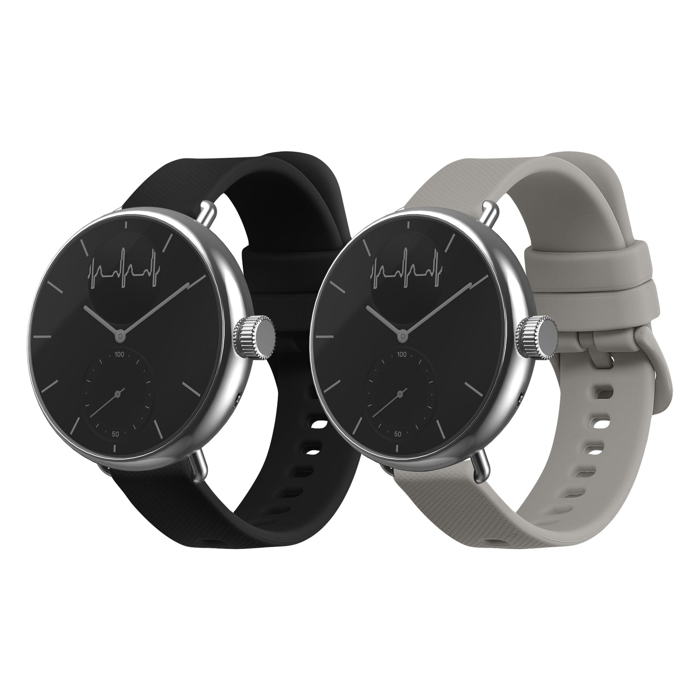 kwmobile Uhrenarmband für Withings ScanWatch 38mm / Steel HR 36mm / Move ECG Armband - Fitnesstracker Band Set - Ersatzarmband Smartwatch