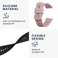 kwmobile Uhrenarmband für Withings ScanWatch 38mm / Steel HR 36mm / Move ECG Armband - Fitnesstracker Band Set - Ersatzarmband Smartwatch