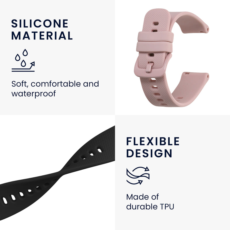 kwmobile Uhrenarmband für Withings ScanWatch 38mm / Steel HR 36mm / Move ECG Armband - Fitnesstracker Band Set - Ersatzarmband Smartwatch