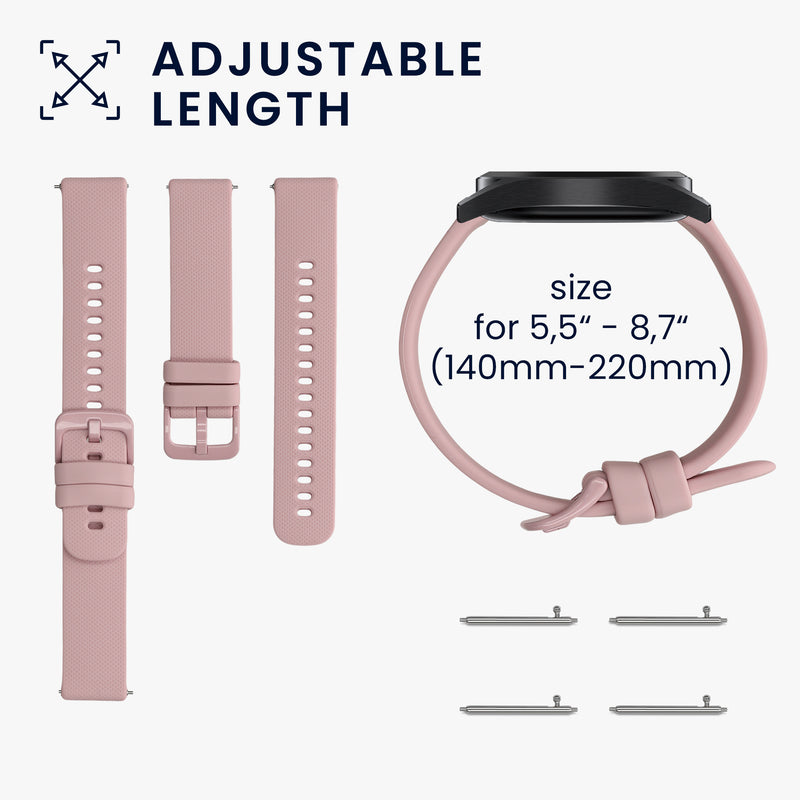 kwmobile Uhrenarmband für Withings ScanWatch 38mm / Steel HR 36mm / Move ECG Armband - Fitnesstracker Band Set - Ersatzarmband Smartwatch