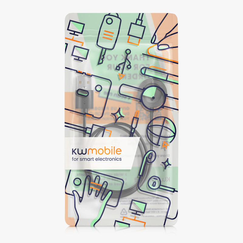 kwmobile USB Kabel Charger kompatibel mit Michael Kors GEN 6 / GEN 5e / GEN 5 / GEN 4 Watch / Skagen Falster 2 Ladekabel - Smart Watch Ersatzkabel - Fitnesstracker Aufladekabel